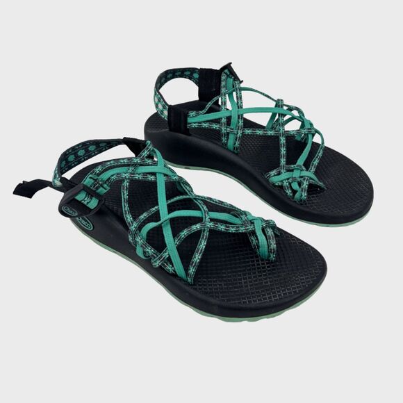 Chaco ZX/3 Womens Sandals Green Dual Adjustable Stap Classic Sport Outdoor US 8 - Picture 1 of 8